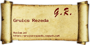 Gruics Rezeda névjegykártya